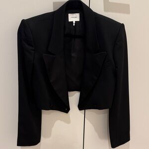 Frame Cropped Tuxedo Blazer